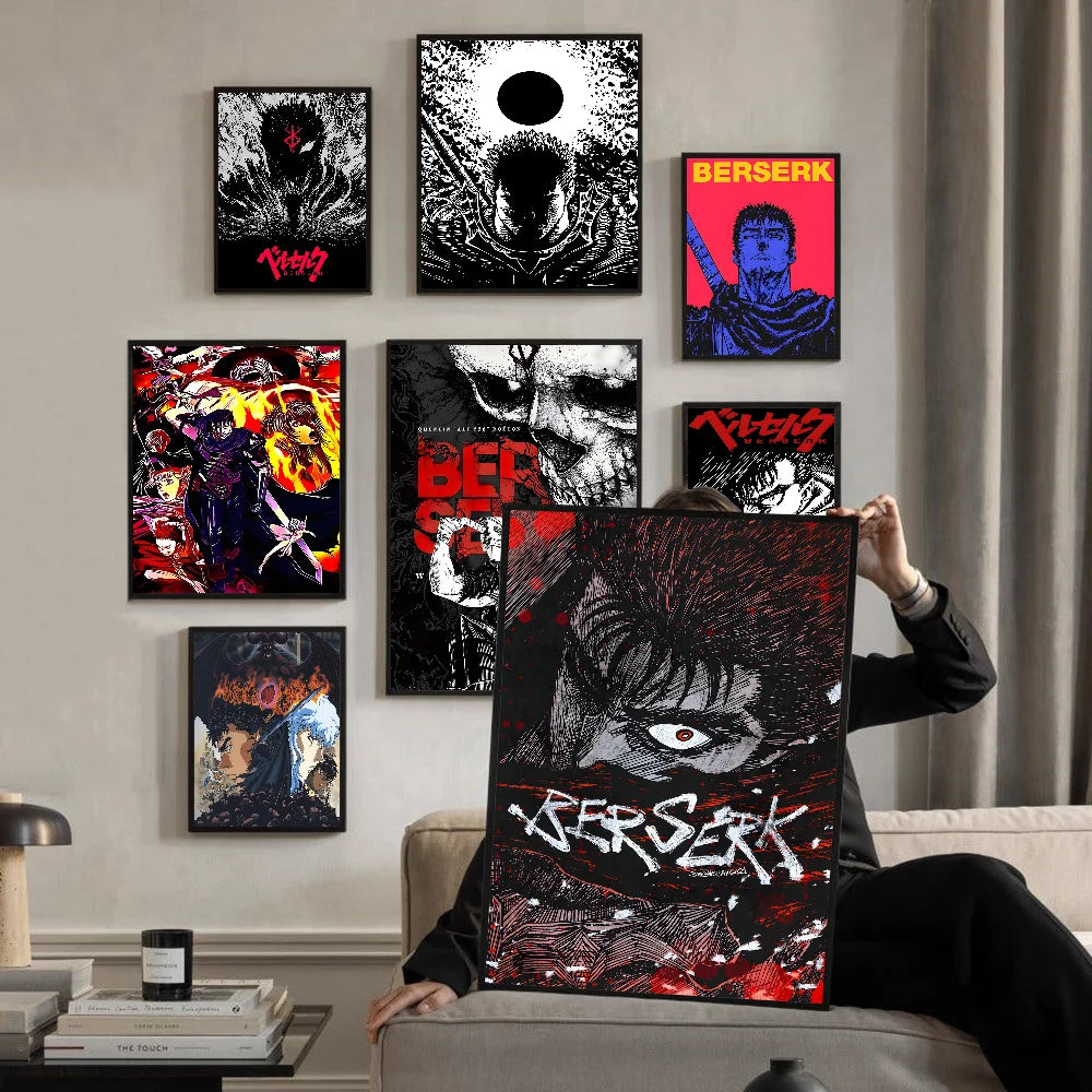 Amine BERSERK Poster Home Furnishing Highend Kraft paper Poster Wall Painting Study Home Living Room Decoration Amine BERSERK Poster Home Furnishing Highend Kraft paper Poster Wall Painting Study Home Living Room Decoration